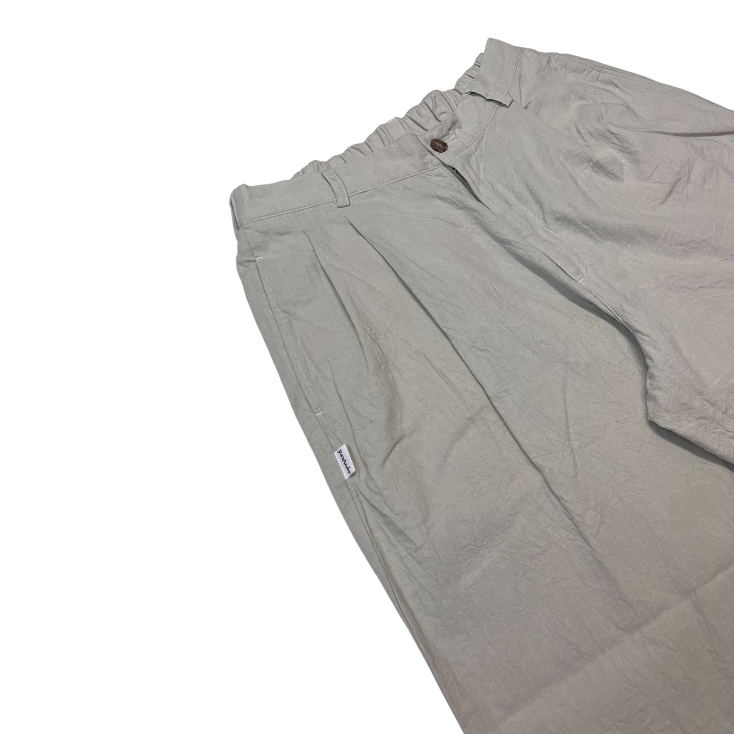 SQUEEZED DESIGN】TWO TUCK LINEN PANTS (BEIGE)〈国内送料無料〉 | STORY
