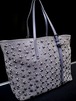 レア★JIMMY CHOO ジミーチュウ SASHA A4対応 スタッズ キャンバスxレザー トート バッグ 灰★ スタッズが可愛らしいトート型万能モデル♪
