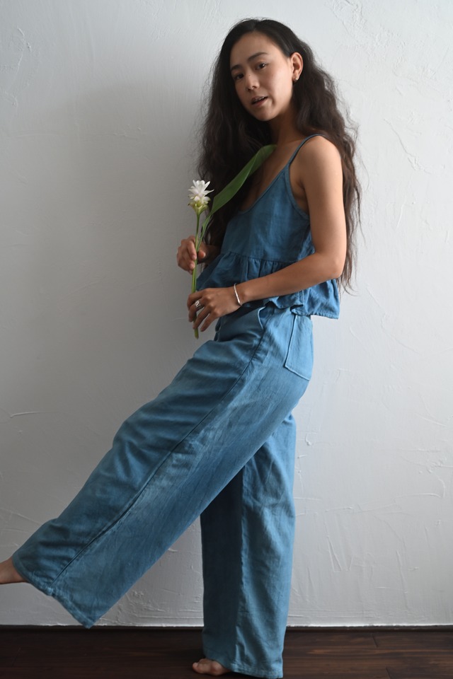 Indigo Dyed Airy Top