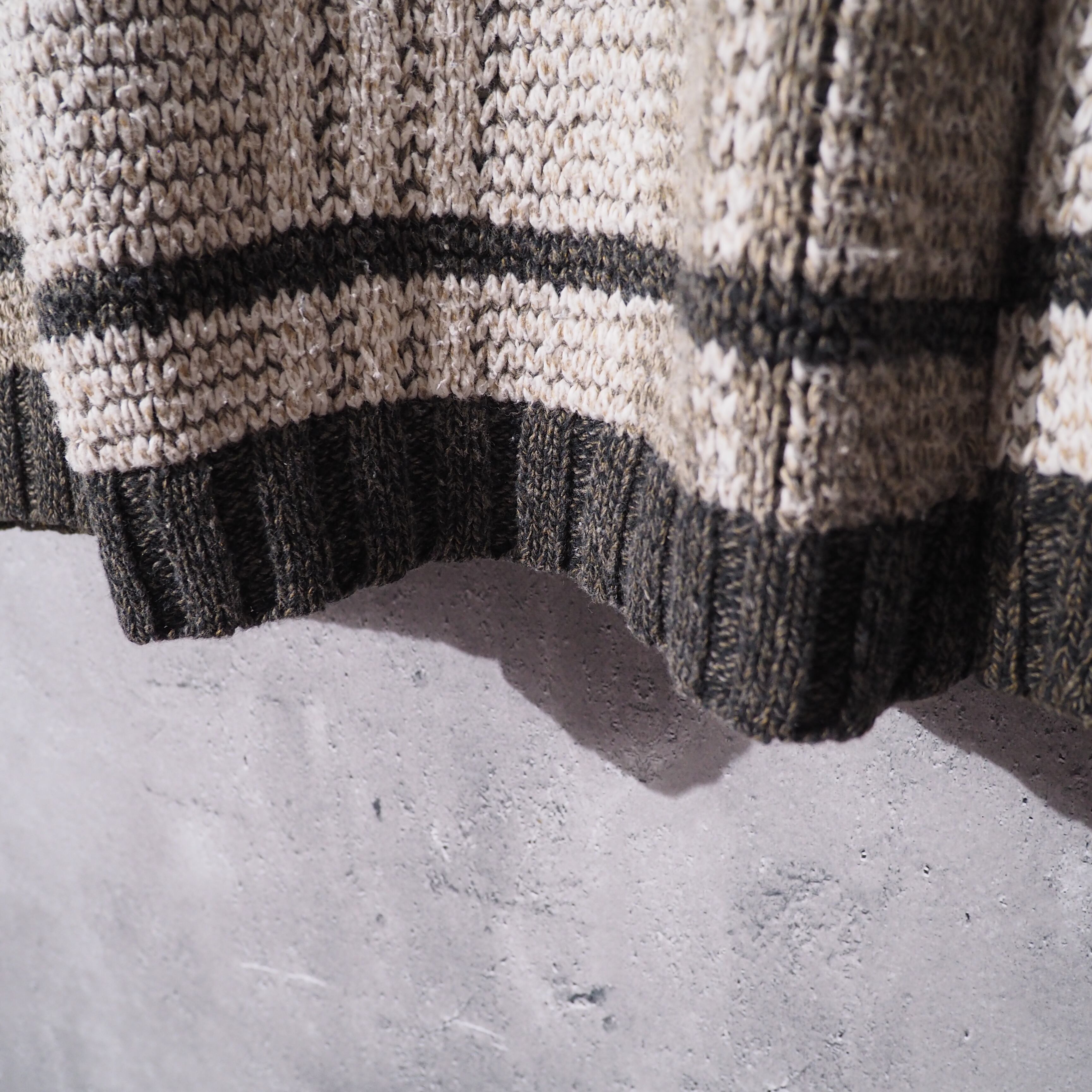 1990s " Made in USA " Block check pattern vintage loose knit