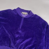 90s フランス製 SONIA RYKIEL ソニアリキエル ベロア ベルベット ショート丈 プルオーバー M /パープル系 レディース ビンテージ