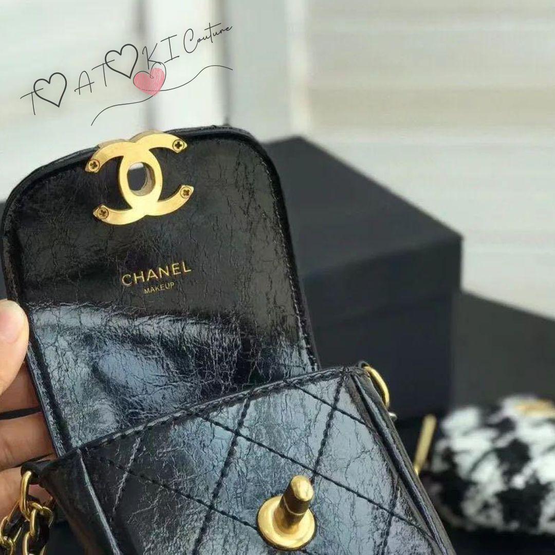 ノベルティ】♡CHANEL♡ ブラック スマホポーチ ショルダー ミニバッグ