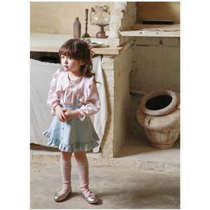 秋デニムフリルサロペットワンピース2色