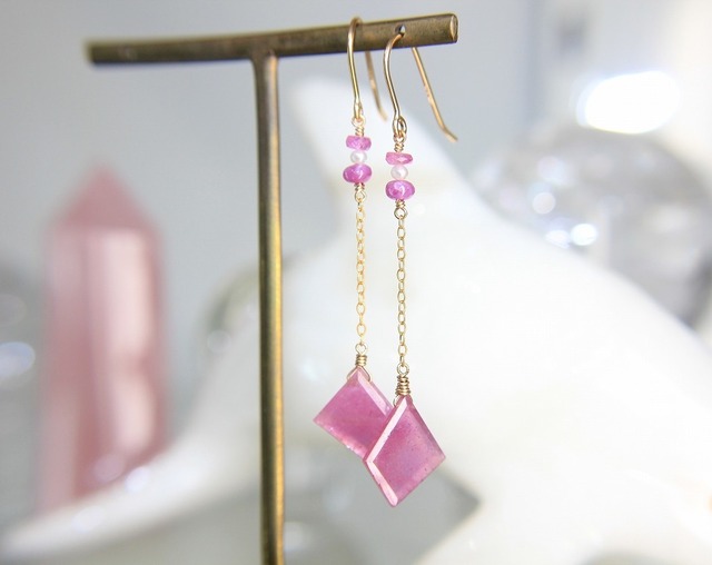 【運命を動かす】ルビーとパール✨ロングピアス