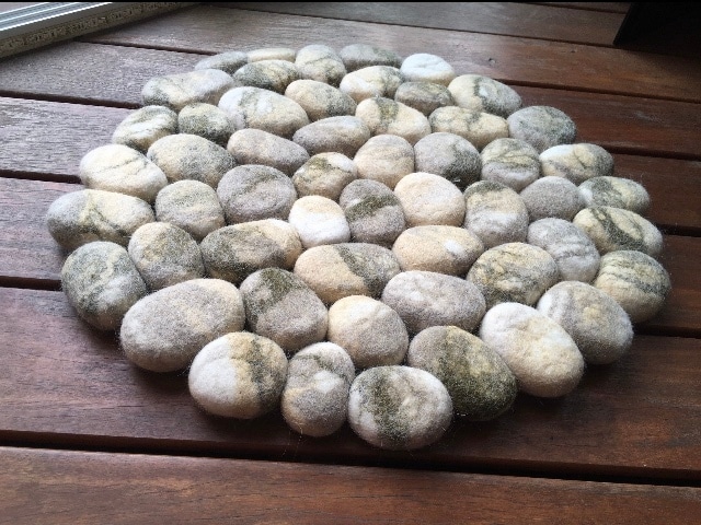 Felt Stone Rug-C