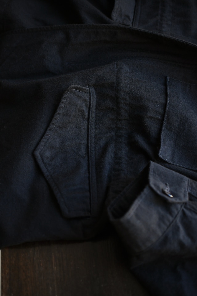 BAUTH / COTTON WOOL MILITARY BLOUSON (BLACK)