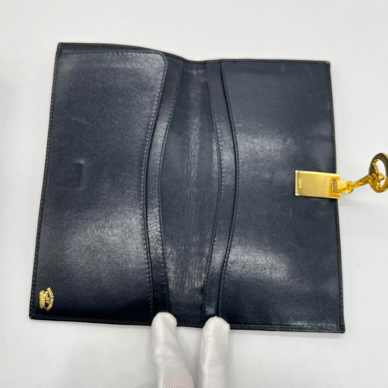 ✨良品✨GUCCI 長財布 GG柄 ヴィンテージ レザー PVC ネイビー | F.B 
