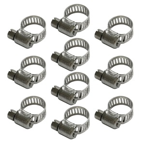 【新着特価】ヤマカル ホースバンド ステンレスバンド ホースクランプ SUS304ステンレス製 調整可能 強力固定 10個入り 6mm-12mm
