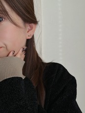 SS スタッドフラワーピアス