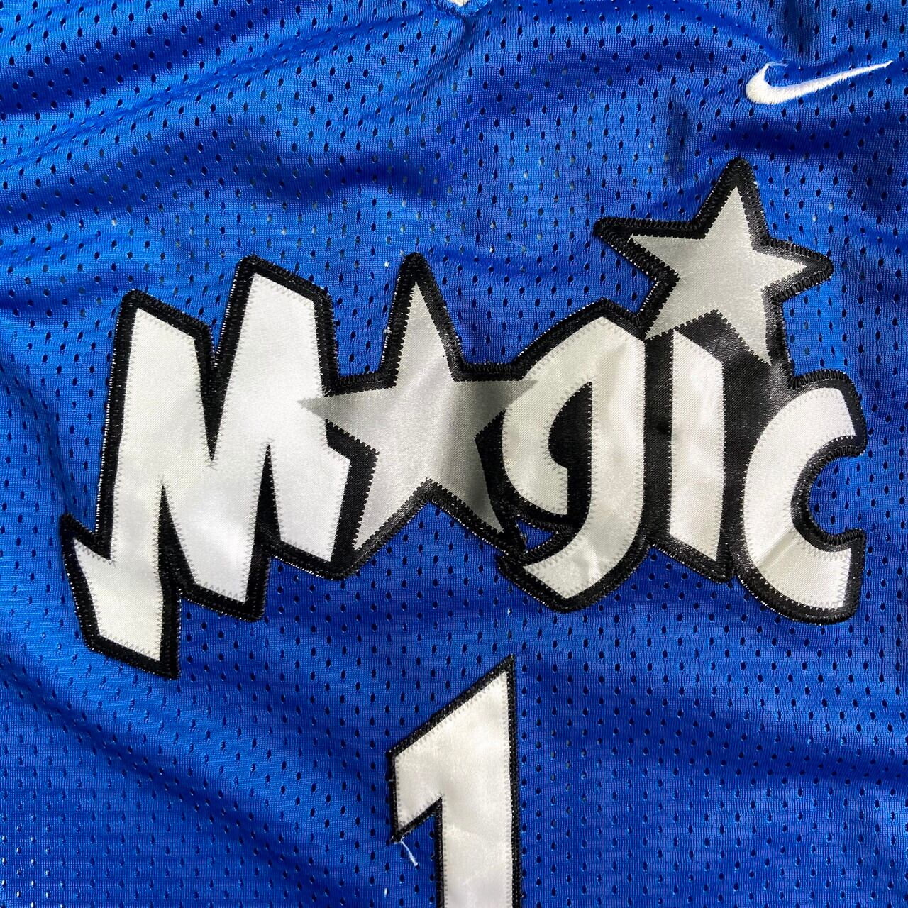 00s【NIKE】ナイキ マジック NBA ジャージシャツ XL相当 刺繍ロゴ