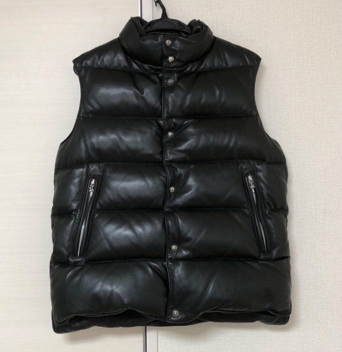 CHROME HEARTS クロムハーツ キムタク着 レザーダウンベスト STIFF 