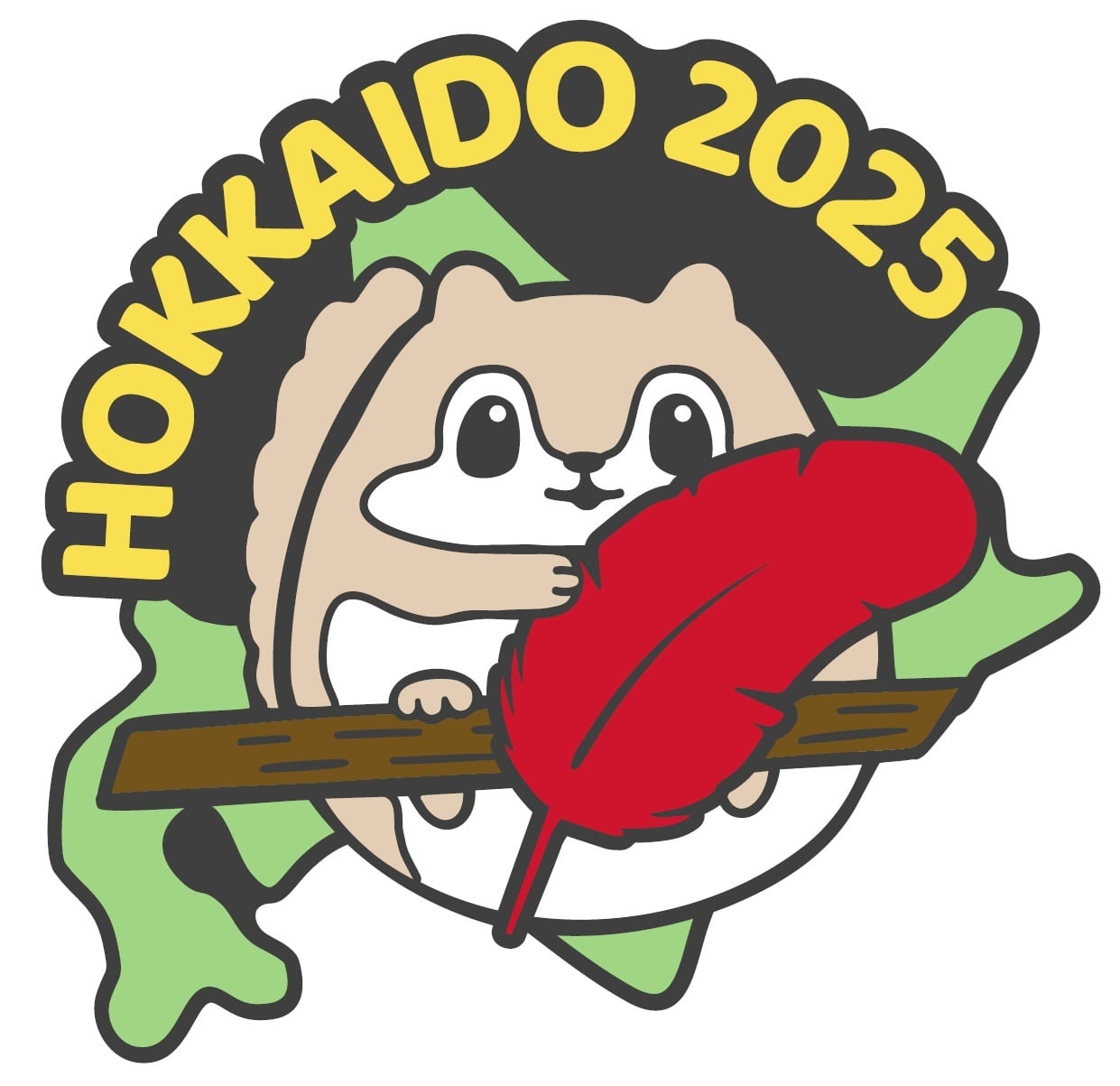 北海道の赤い羽根ピンバッジ