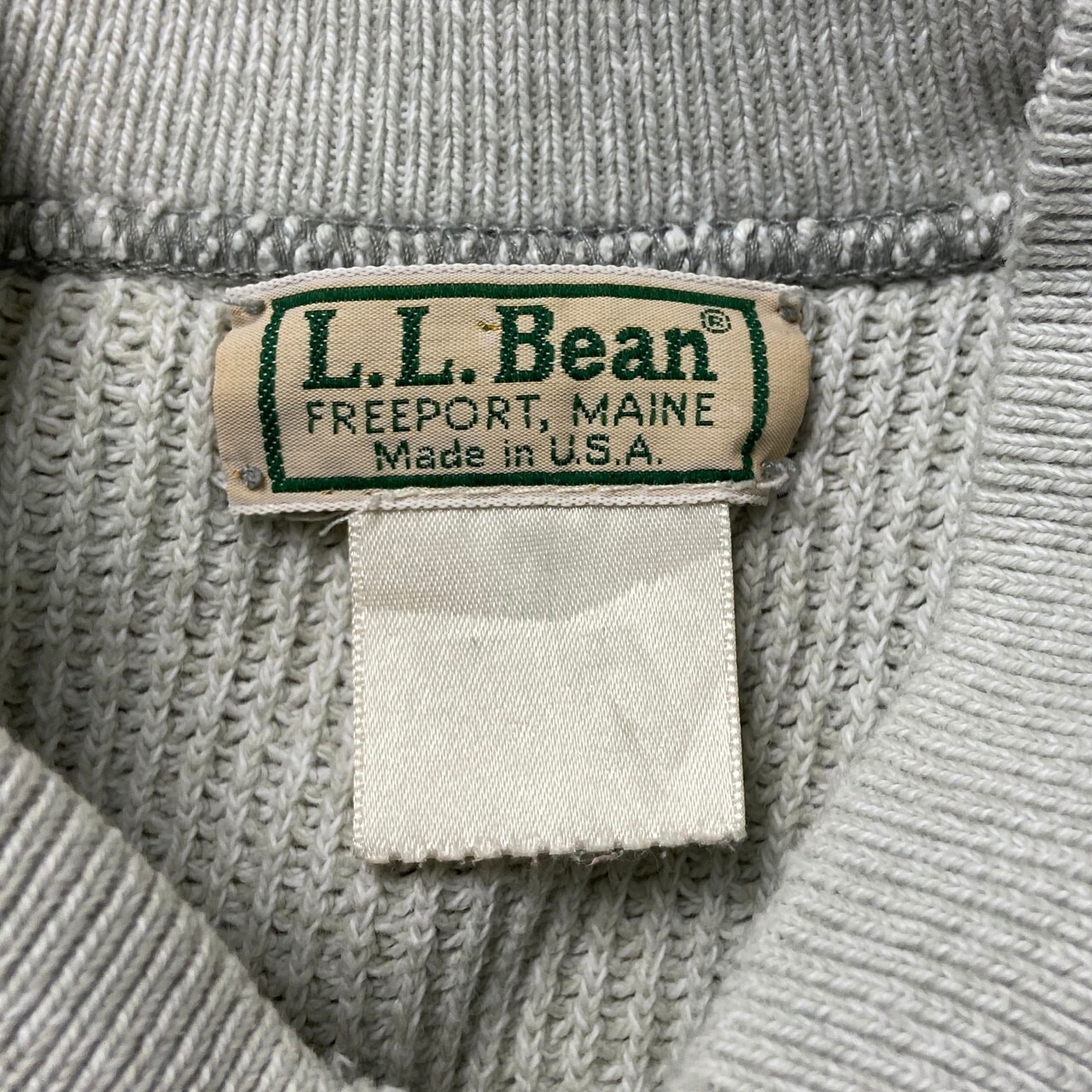 80年代 USA製 L.L.Bean エルエルビーン ヘンリーネック ニットセーター 