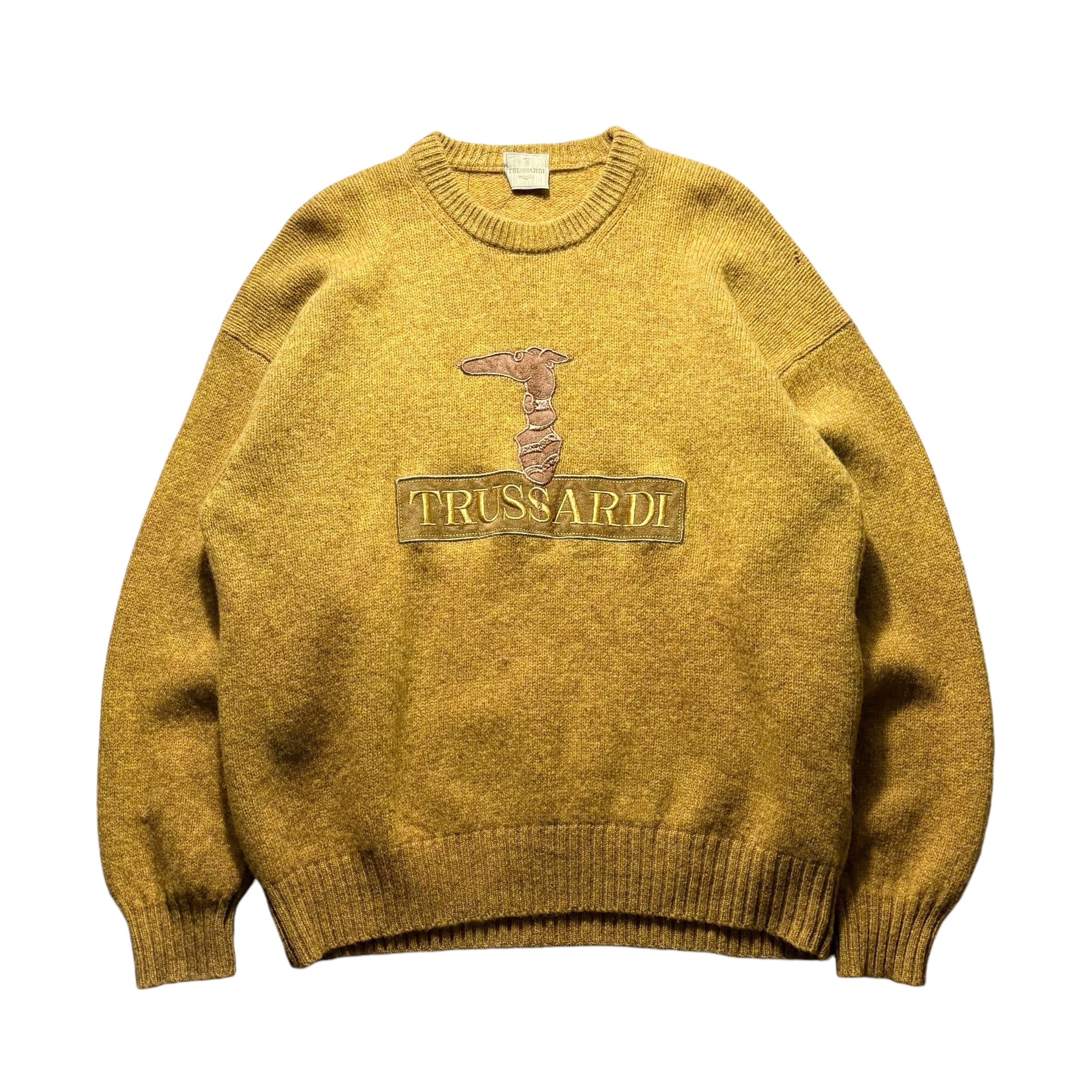 vintage TRUSSARDI logo patch sweater | NOIR ONLINE