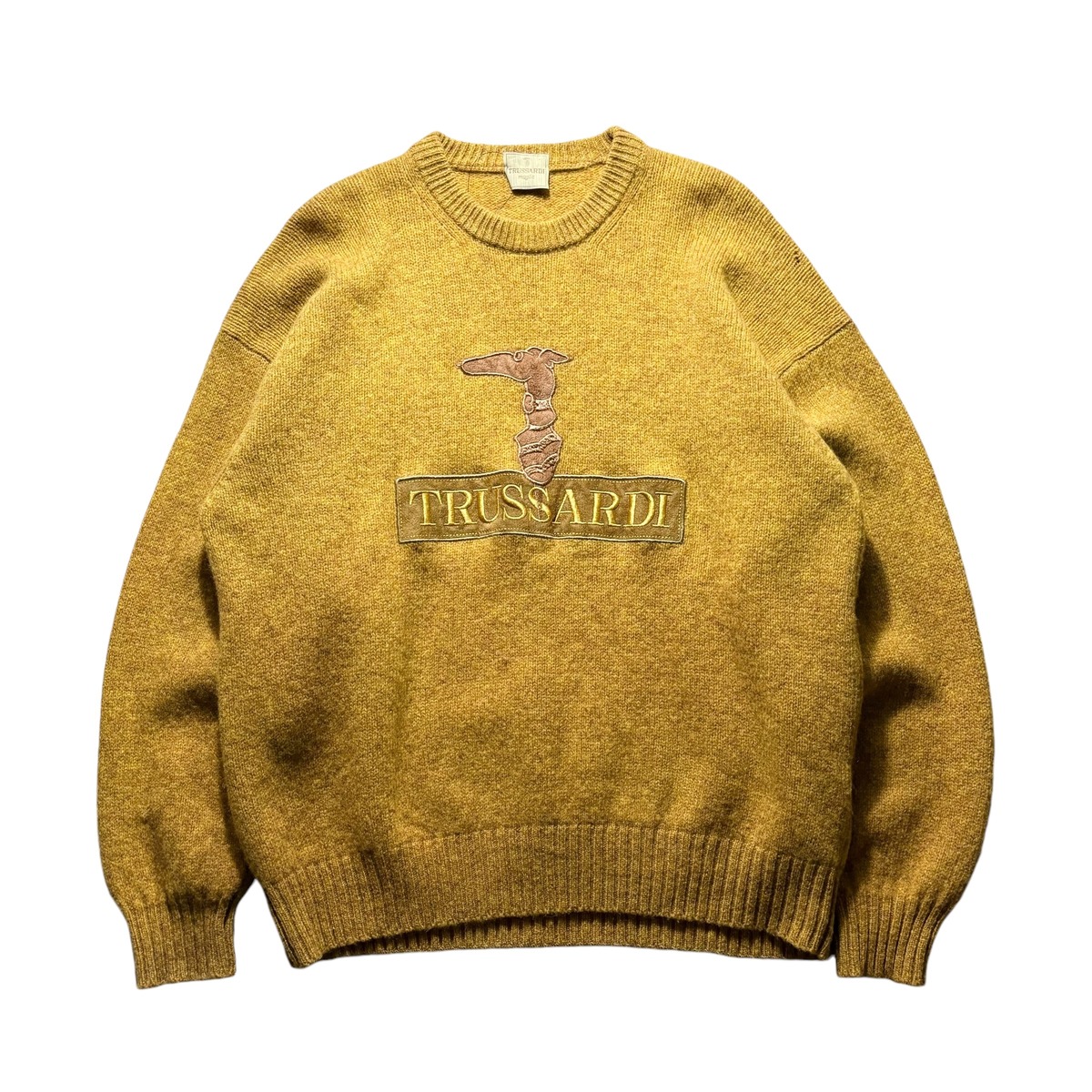vintage TRUSSARDI logo patch sweater | NOIR ONLINE
