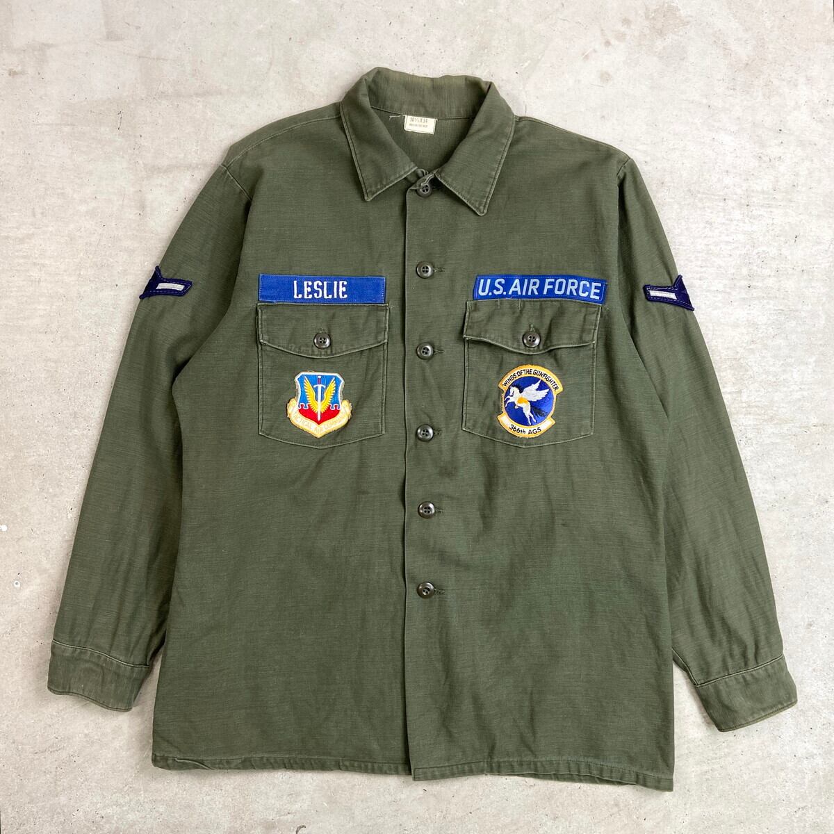 フルパッチ 70s USAF アメリカ軍 空軍 シャツ OG107 ベイカーシャツ 