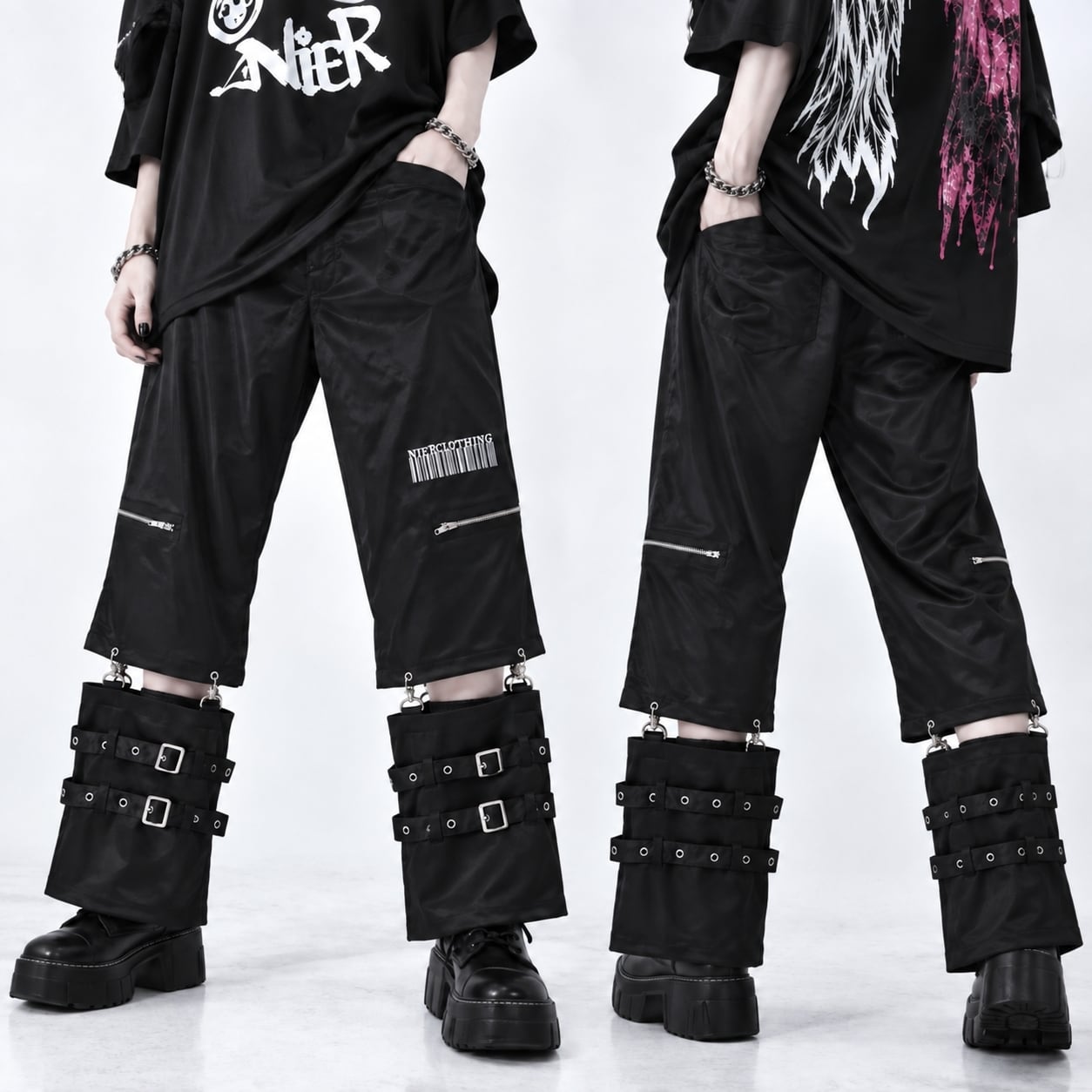 先着55点新作55%OFFプレゼント》SATIN DETACHABLE 2WAY PANTS【CODE
