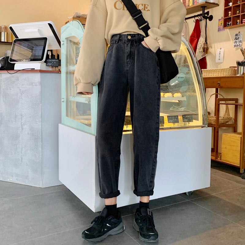 ジーンズ スプリングオータムハイウェストウェストスリムパンツ 春物 秋物 試着室180774592