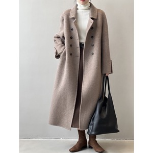 double breasted long coat N30287