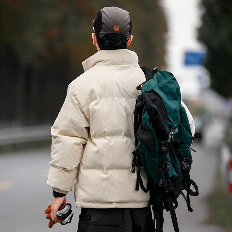 ★STAND COLLAR CORDUROY COTTON COAT　　　A0842