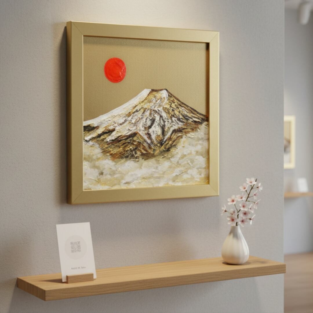 油絵 油彩 油彩画 絵 絵画 F0号【ミモザ】 | HIROSHI1990