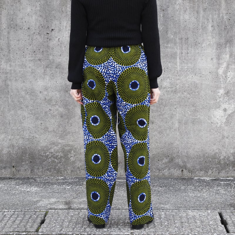 アフリカンプリントのイージーパンツ（ ストレートシルエット