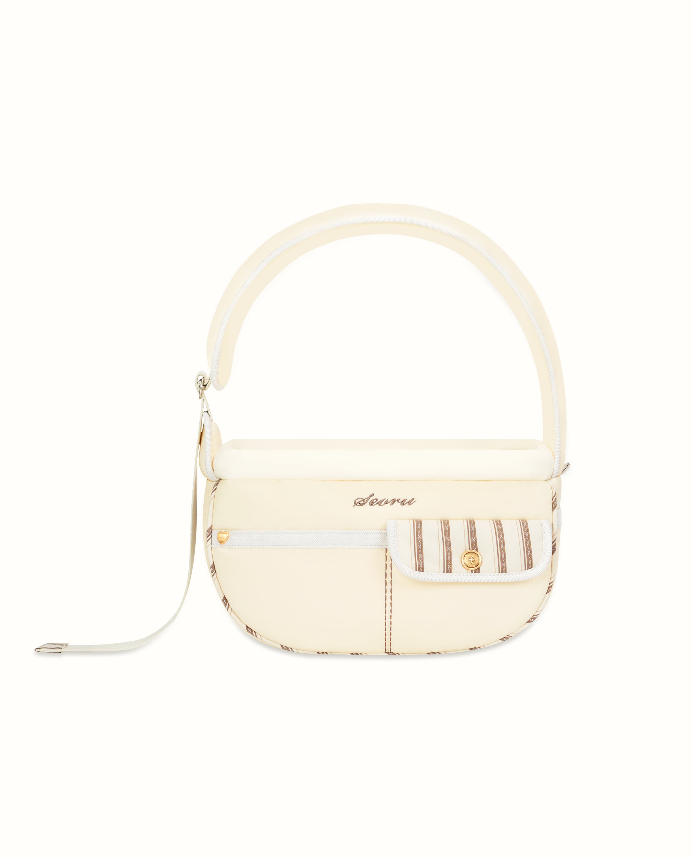 S/即納【seoru】 Pocket Valentine Bag (Cream)