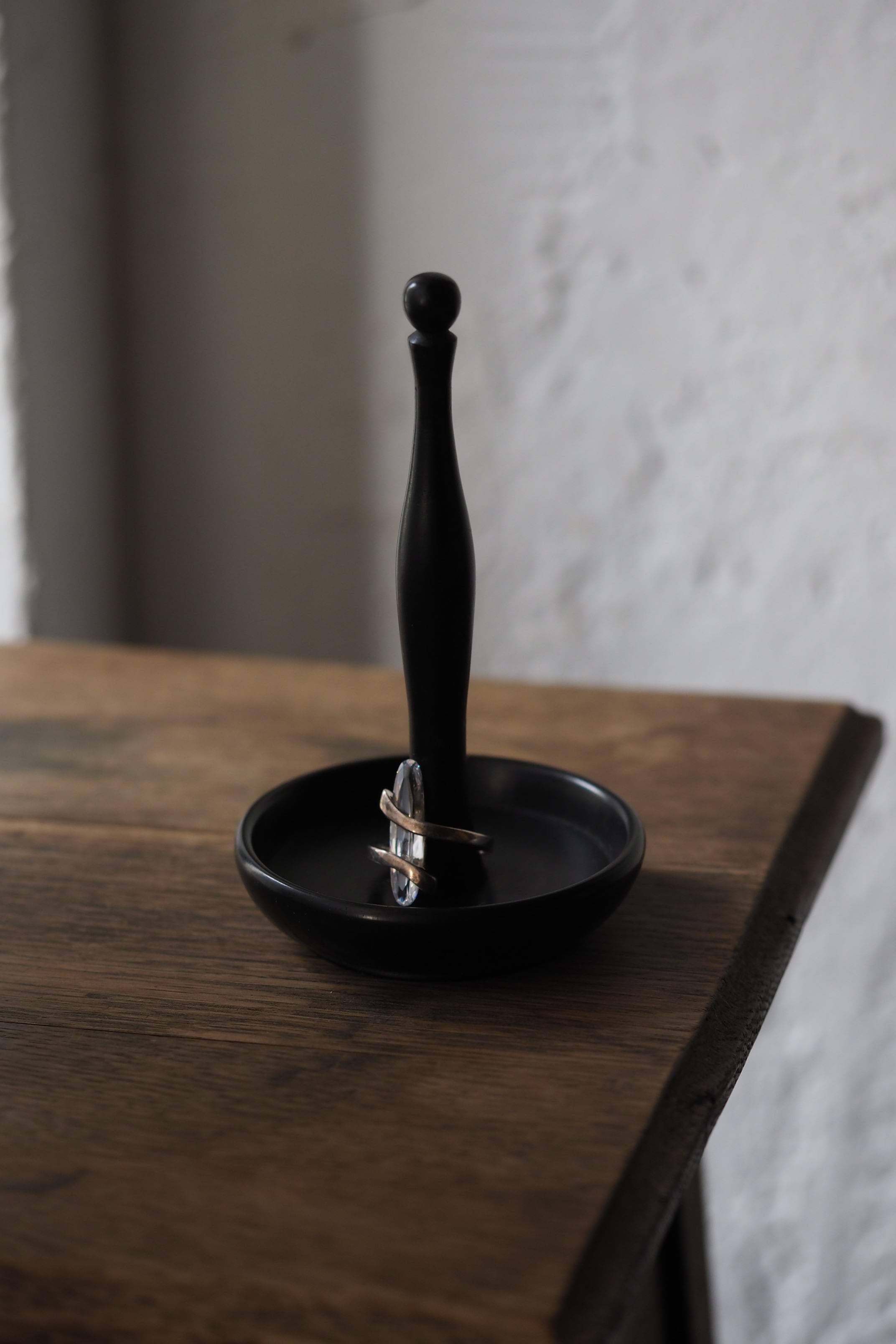 黒/トレイ付きリングスタンド-antique ring holder | アンティーク