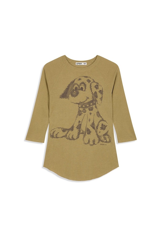 [OPEN YY] PET CLUB DALMATIAN DOODLE TEE, MUSTARD 正規品 韓国ブランド 韓国通販 韓国代行 韓国ファッション オープン ワイワイ 日本 店舗