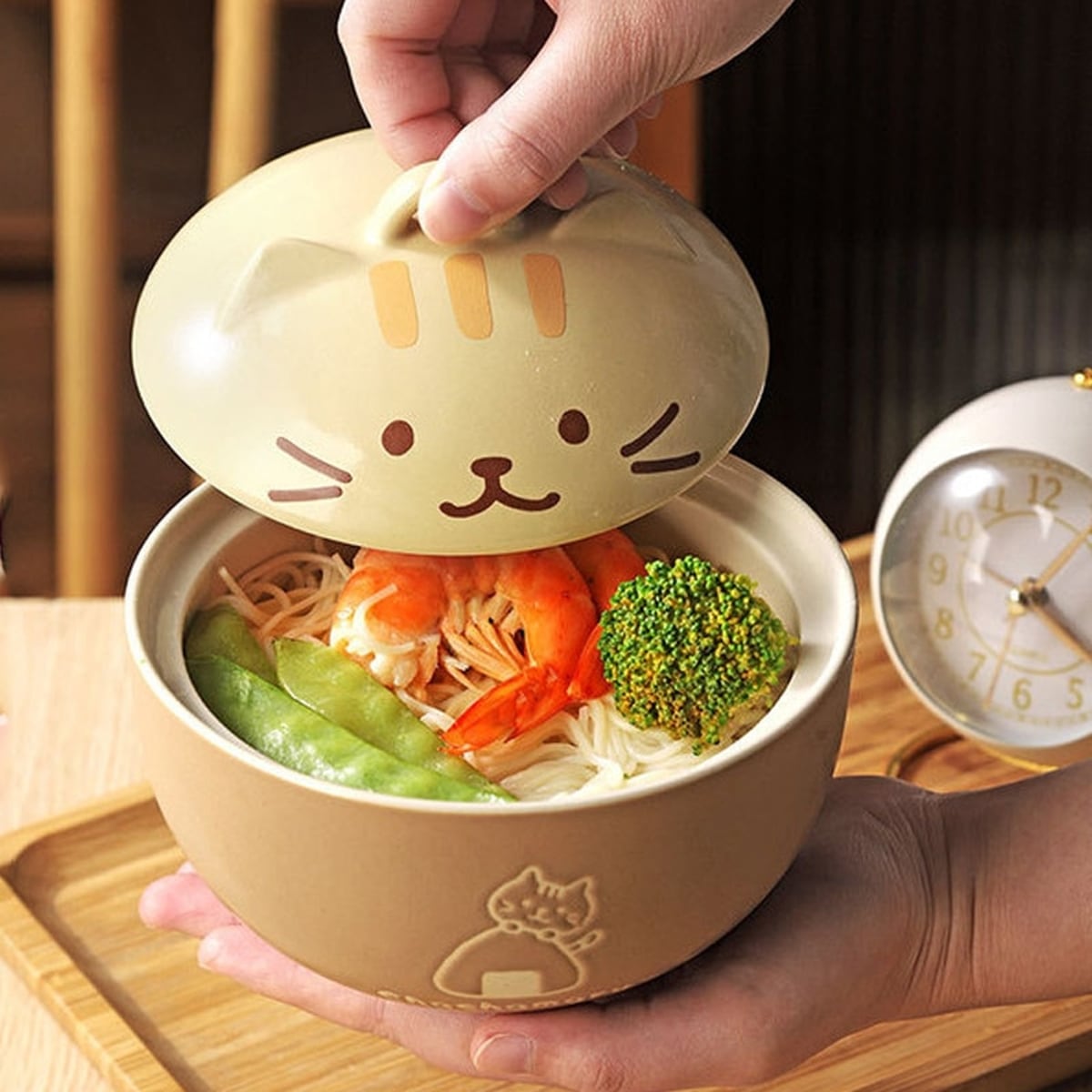 蓋付き丼 550ml どんぶり 耐熱 かわいい 動物 アニマル セラミック