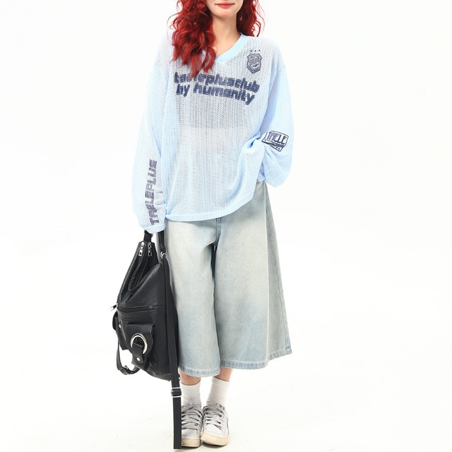 uniform design mesh knit　ユニフォームデザインメッシュニット　J1193