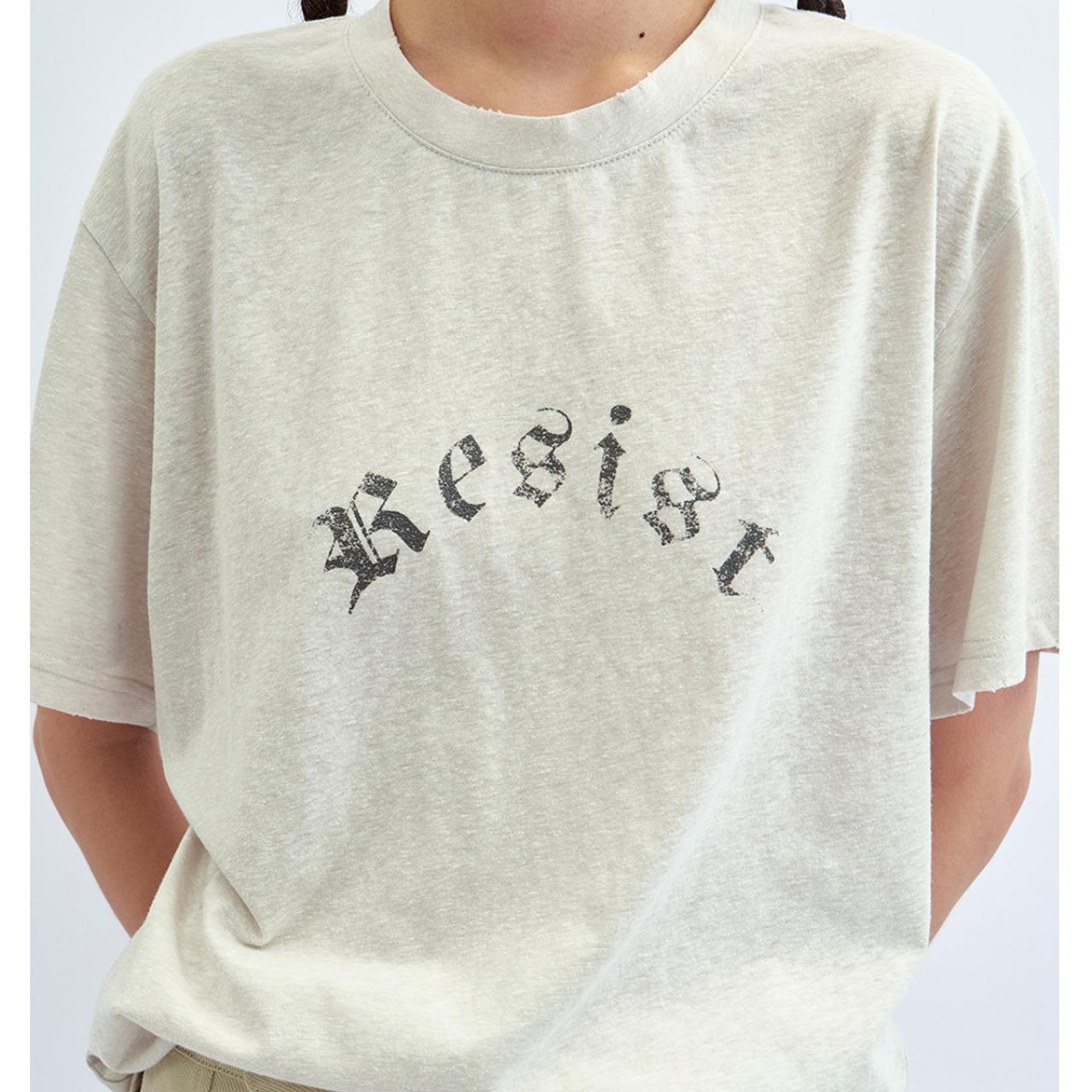 Logo Print  Cut and Sew  T4497