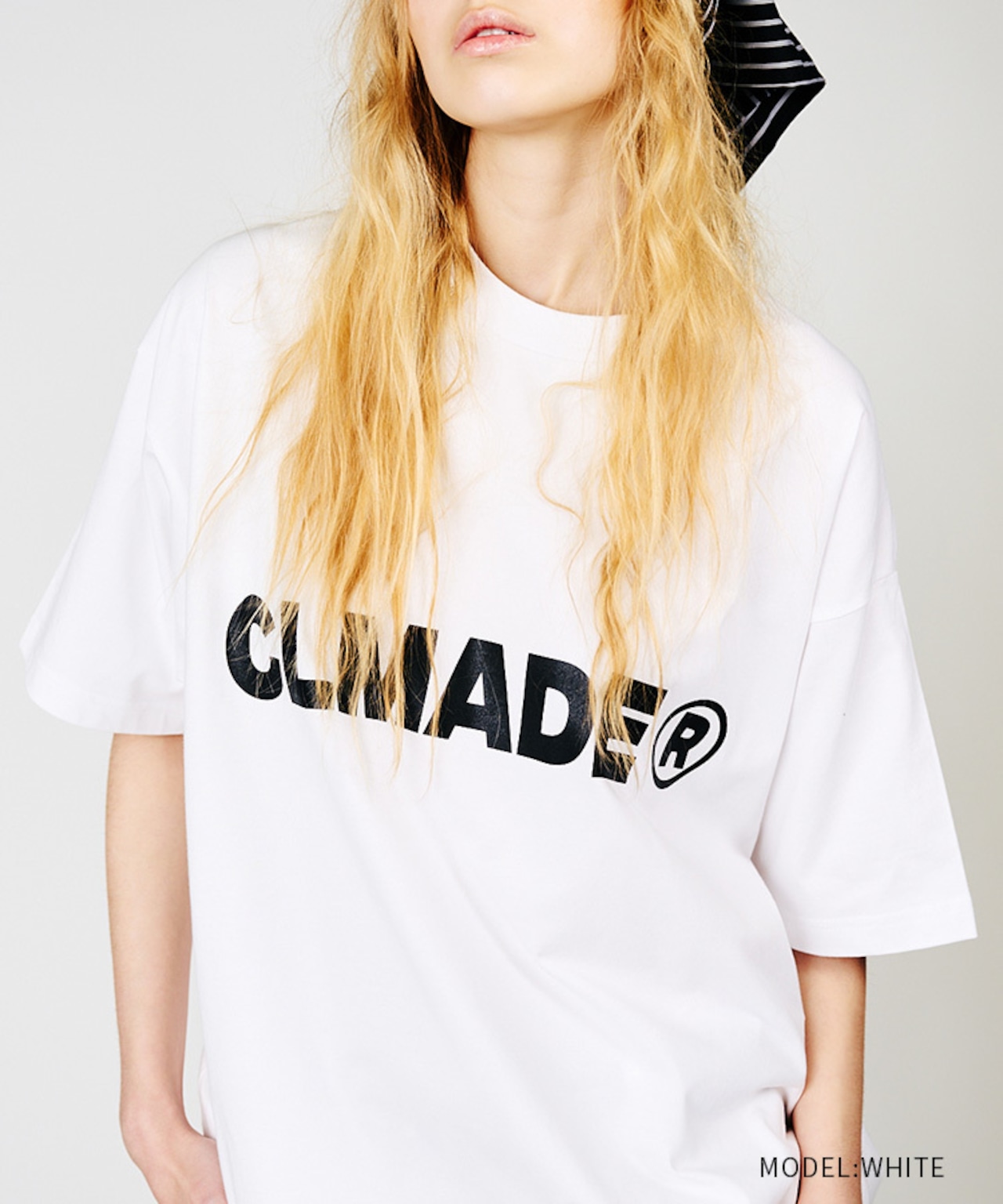 ロゴプリントドローコードルーズTシャツ (WHITE) CQ-48039