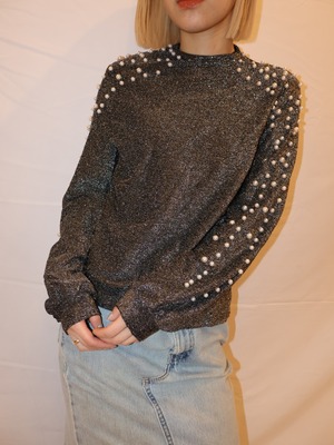 pearl design glitter tops【1271】