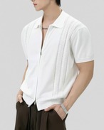 Sculpt Fit Zip Knit Polo（100％/40％/0％）