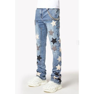 GUAPI / aqua blue vintage stars denim