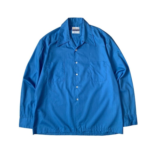 “70s-80s Grants PERMANENT PRESS” open color shirt