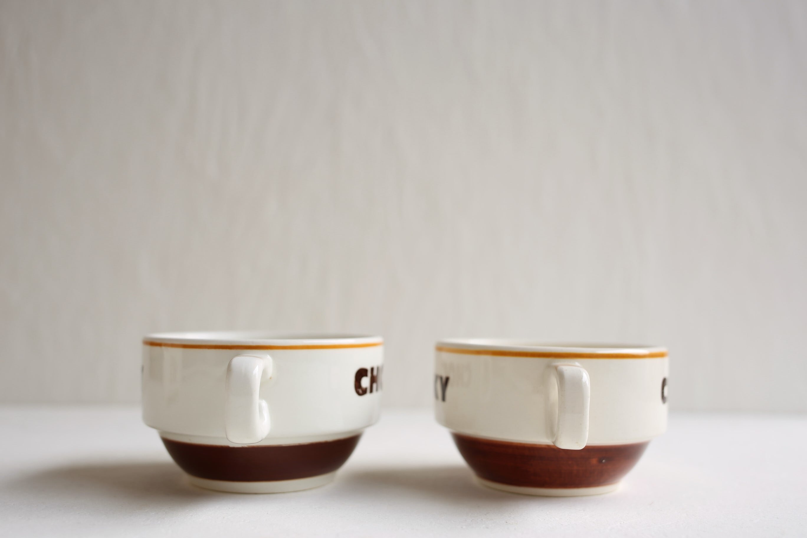 フランス アンティーク ヴィンテージ『CHOKY』陶器製 大きめのカップ N