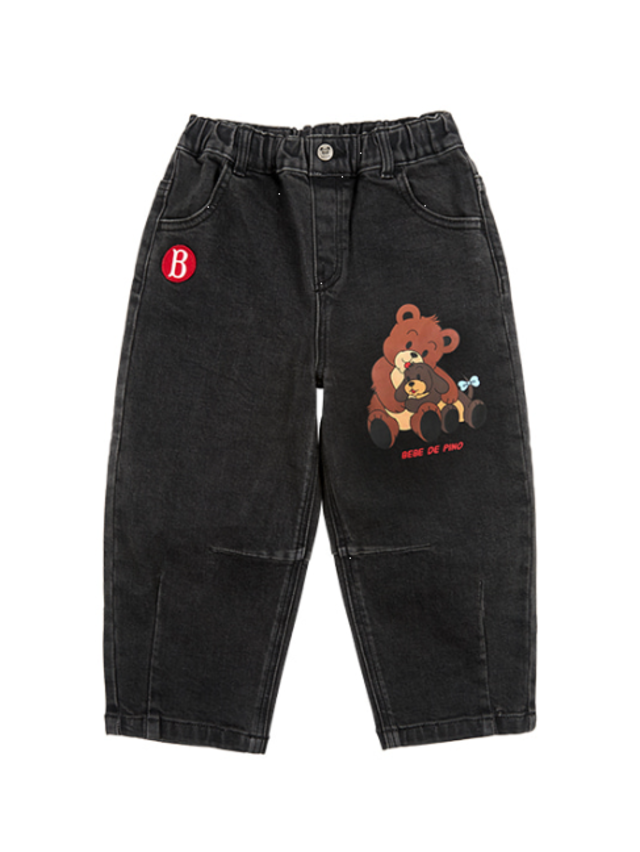 [BEBE DE PINO] Hug bear tapered fit denim pants 正規品 韓国ブランド 韓国ファッション 韓国代行 韓国通販 ベベドピノ bebedepino 日本 店舗 韓国 子供服