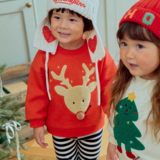 【クリスマス】ベビー＆キッズ　秋冬新作　クリスマス　トレーナー