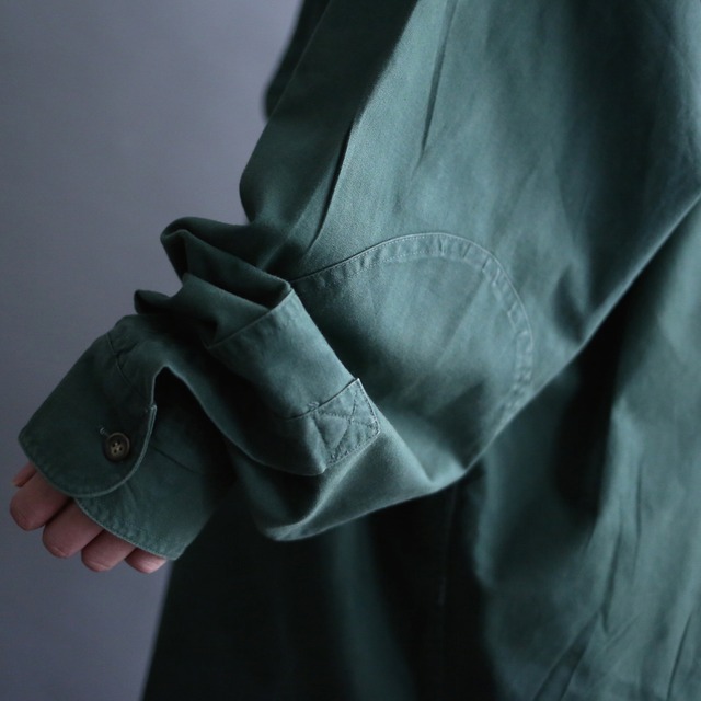 "刺繍" dog and bird one point design over size shirt