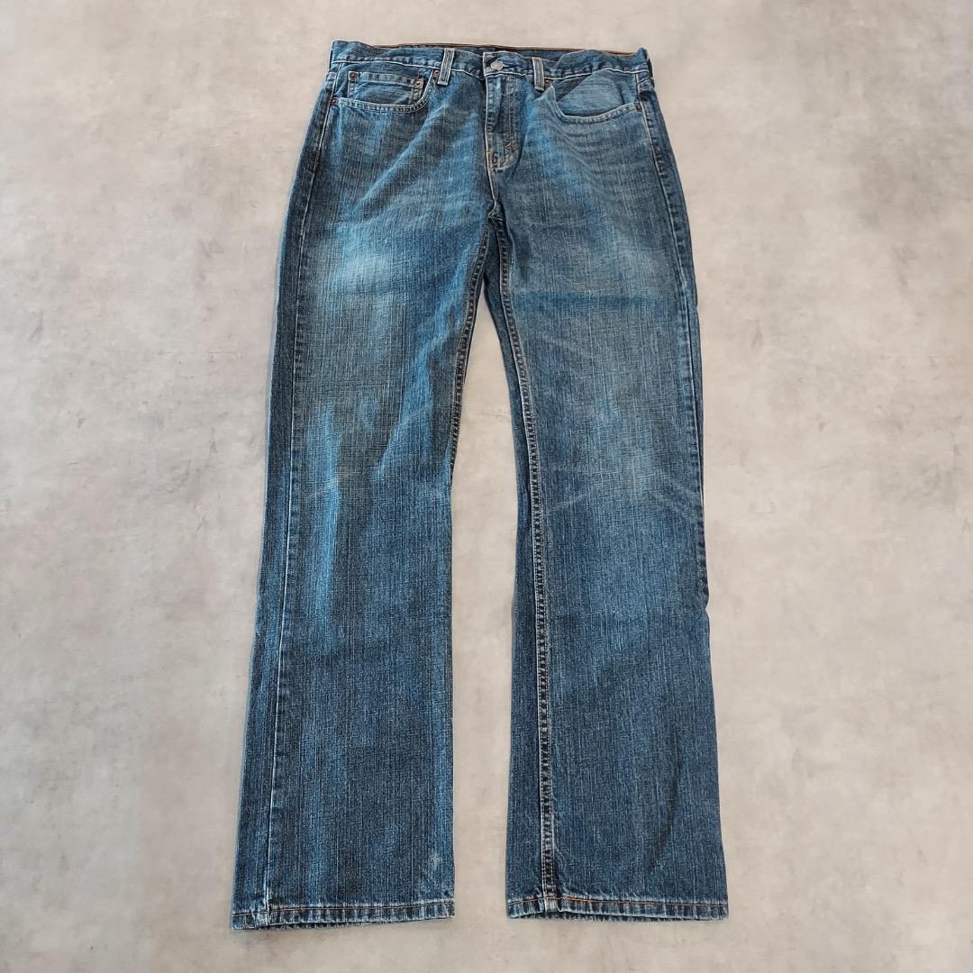 リーバイス527 Levis W34 フレア ブーツ 青 古着 ヒゲ 22192