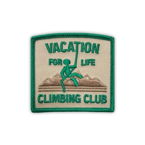 送料無料　生産終了品　在庫数のみ　VFL PATCHES  アイロンパッチ　アメリカンワッペン VFL CLIMBING CLUB ベージュ