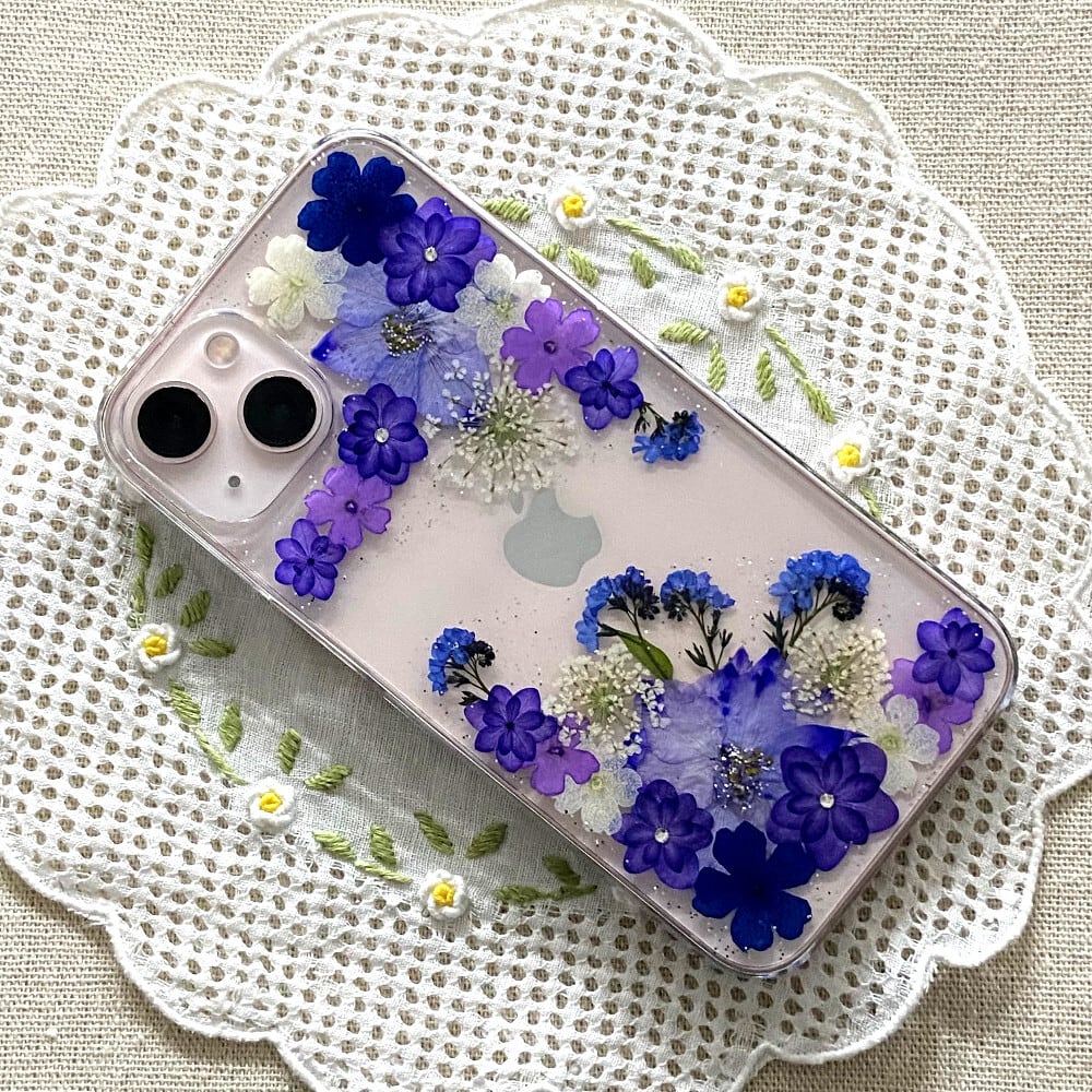 全機種対応 iPhoneケース 押し花ケース 押し花 ケース 花 Android