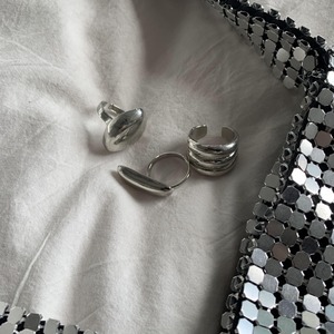 volume silver ring set　J00286