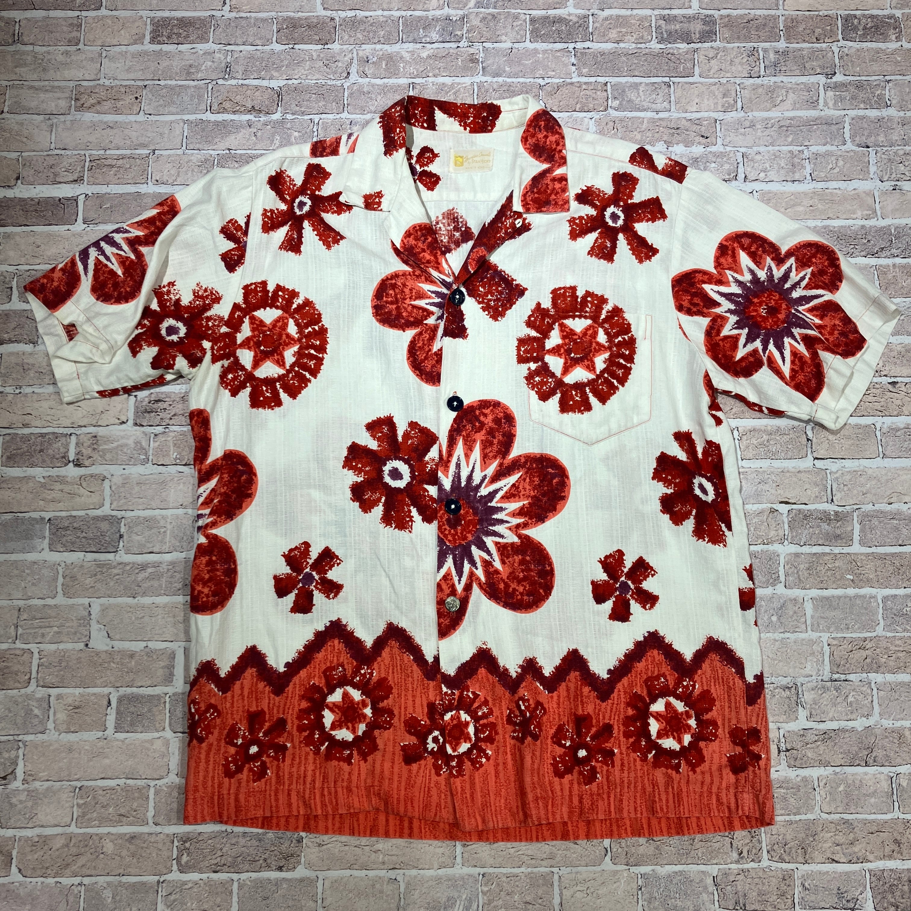C*s様 3月限定!! 特別価格!! 60s ヴィンテージ ギャバジン スラック 1960'S STAN HICKS COTTON HAWAIIAN SHIRT | safarionline