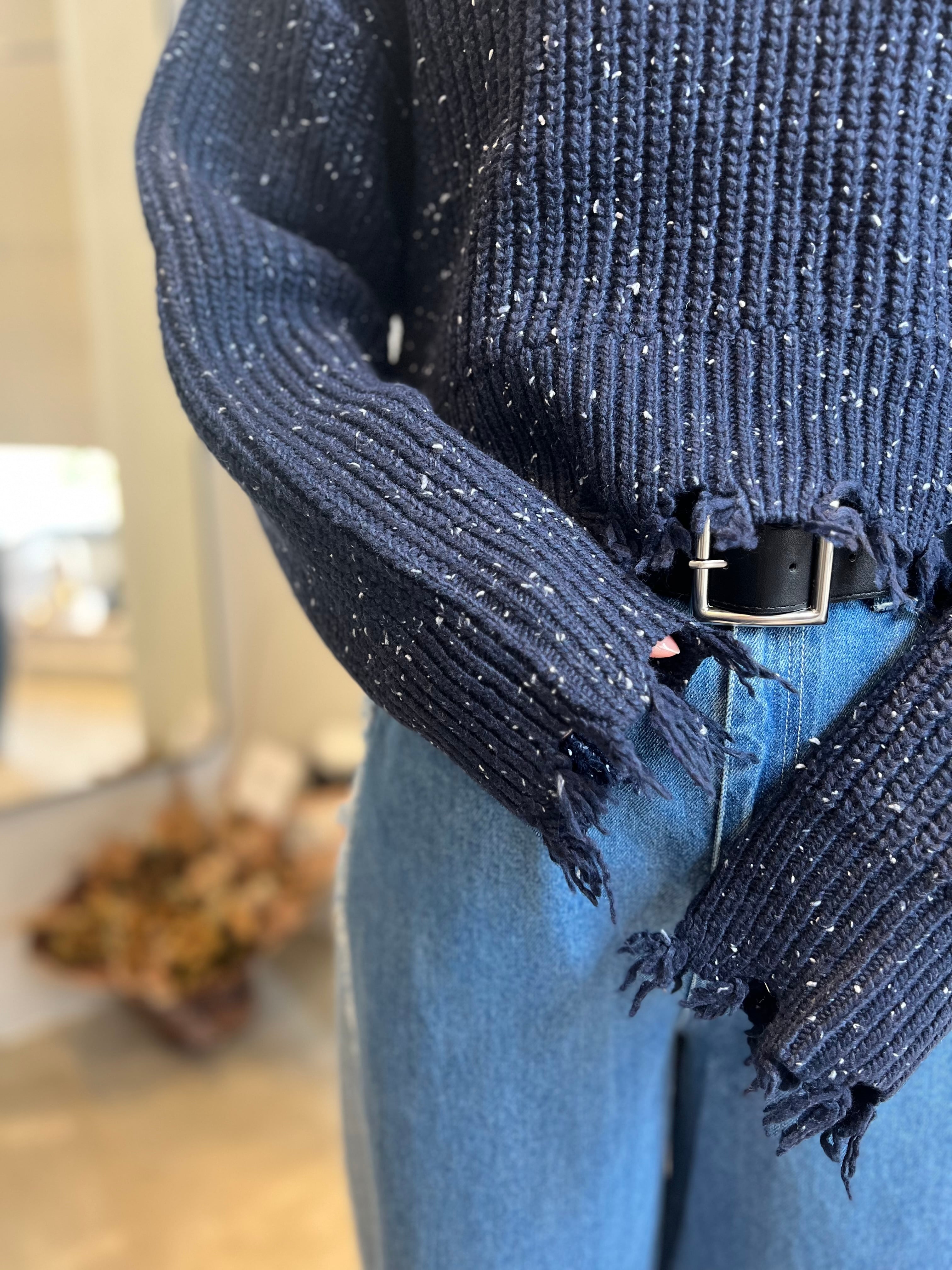 【cafune】ネップダメージニットプルオーバー 535984