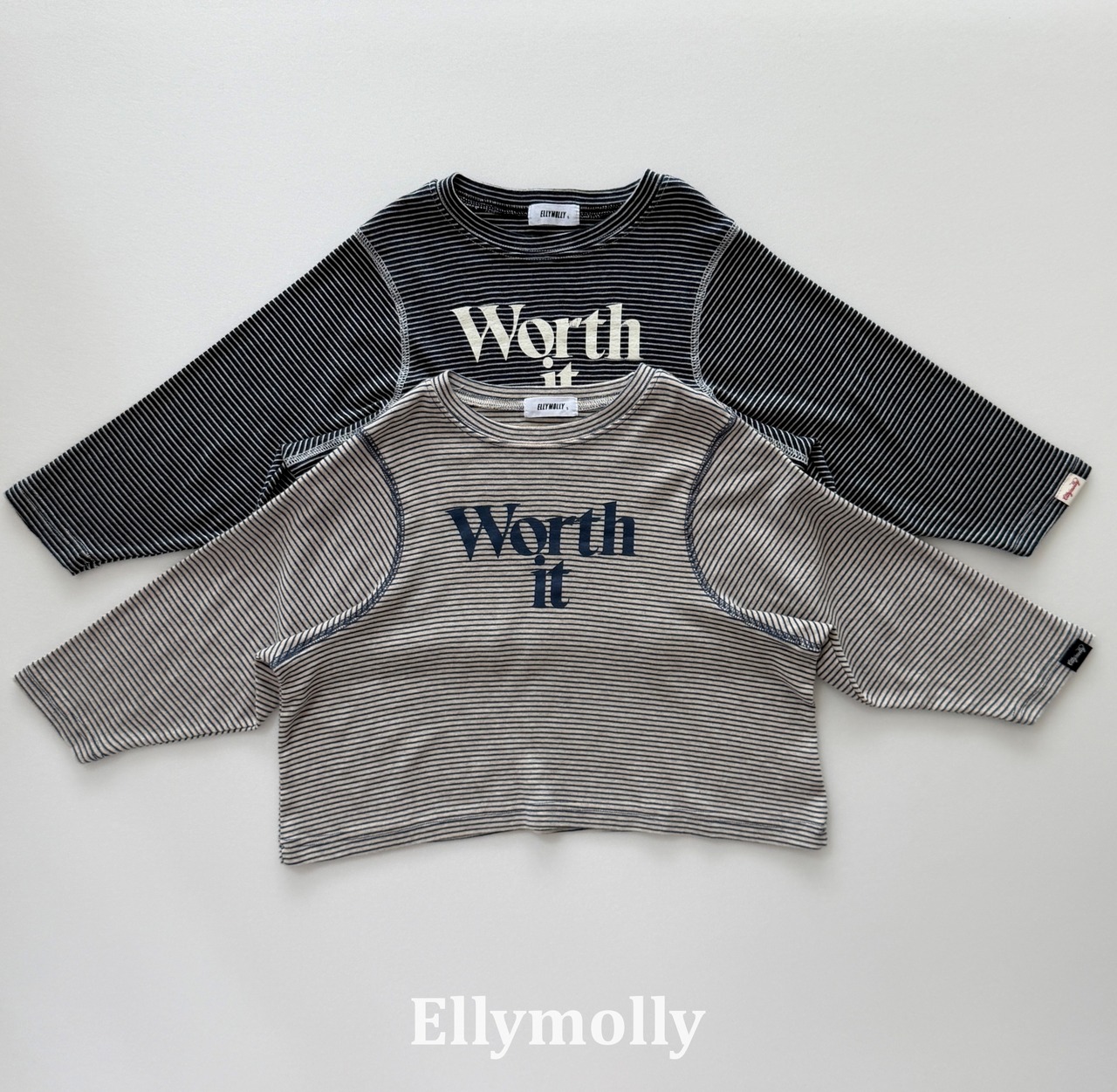 【取寄/韓国直送】Elly molly Worth it チェーンTシャツ|秋服|韓国子供服|26/AT