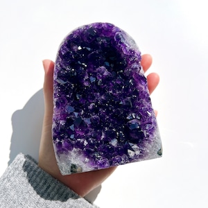 アメジスト底切側面磨き②