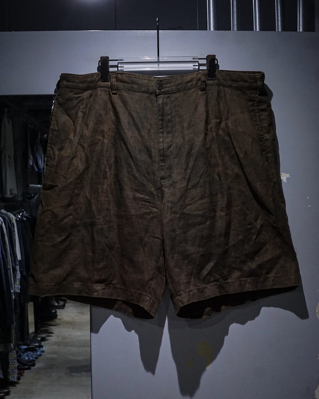 【add (C) vintage】“Polo by Ralph Lauren”“TYLER SHORT” Beautiful Aging Vintage Linen Shorts